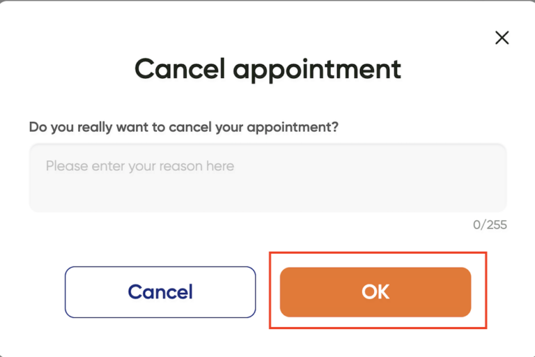 How to cancel an appointment 4