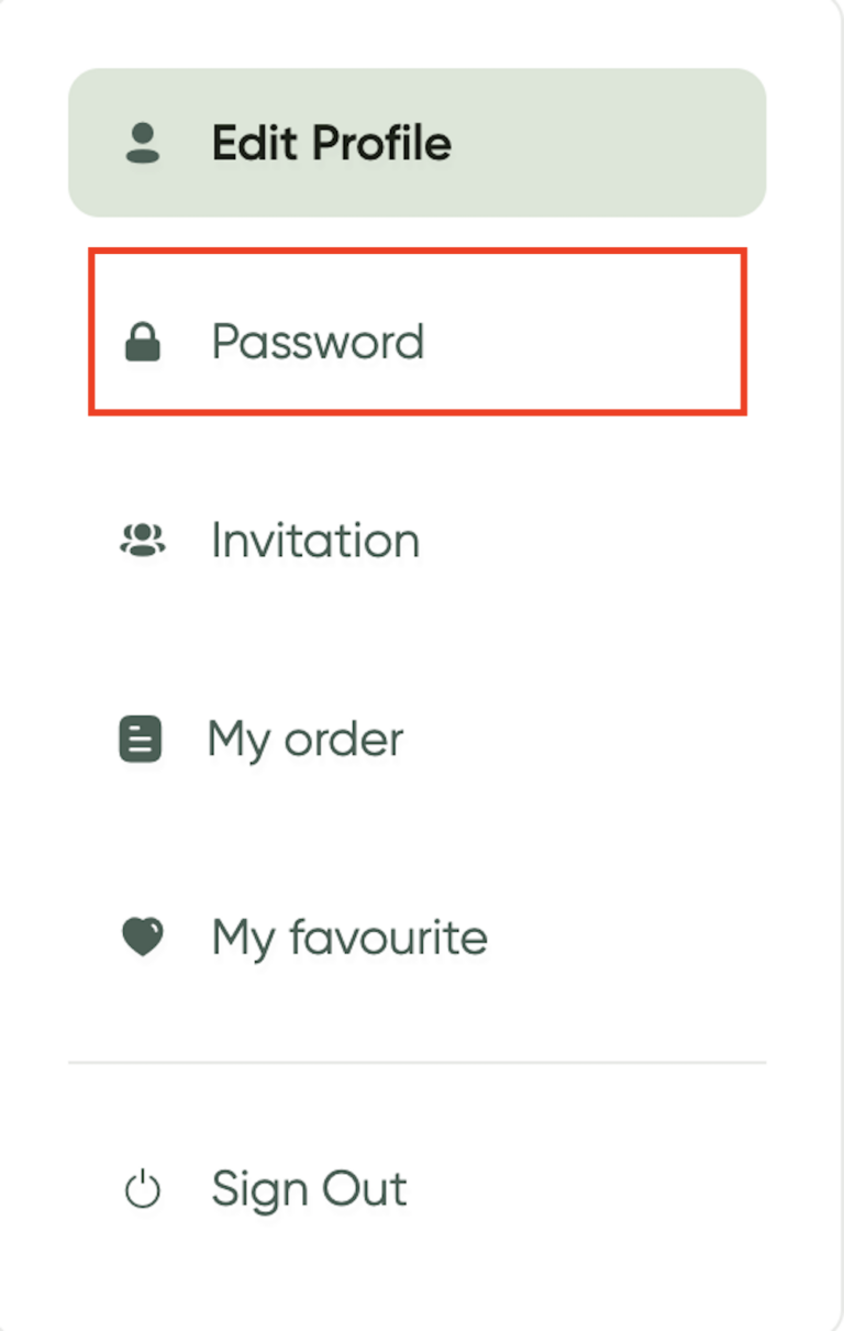 How to change password 2