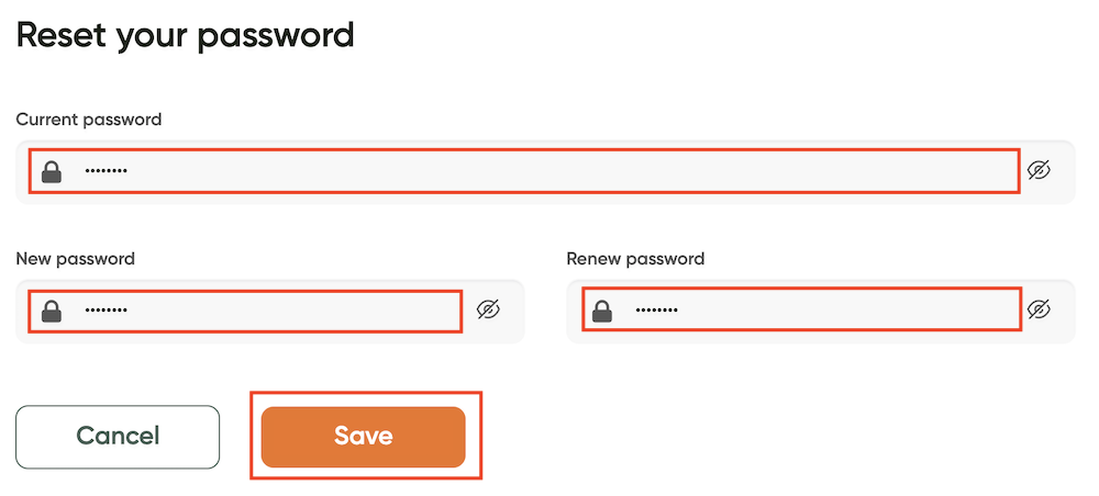 How to change password 3