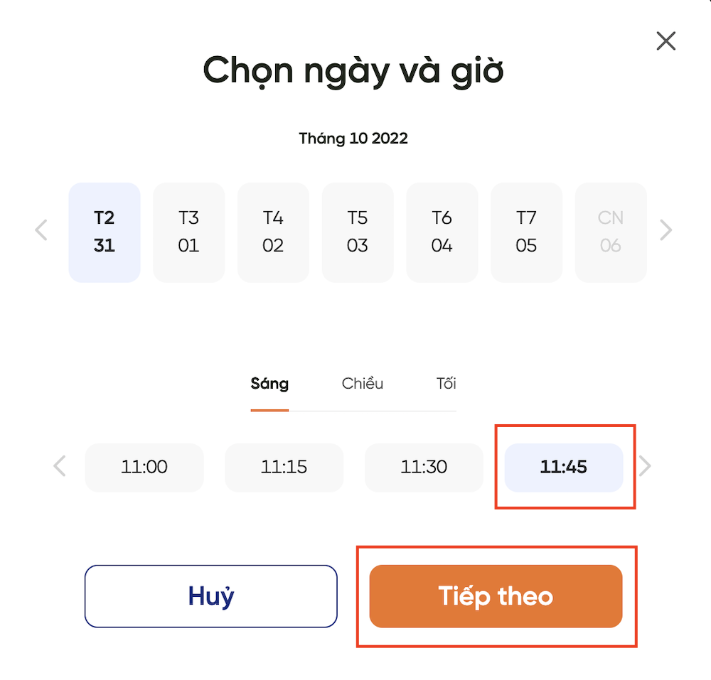 Hướng dẫn chỉnh sửa đặt hẹn 5